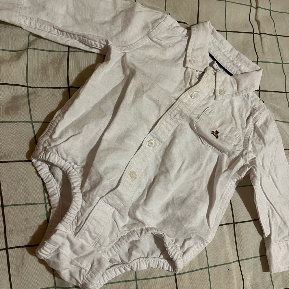 Baby Gap White Button Down Shirt 6-12 months